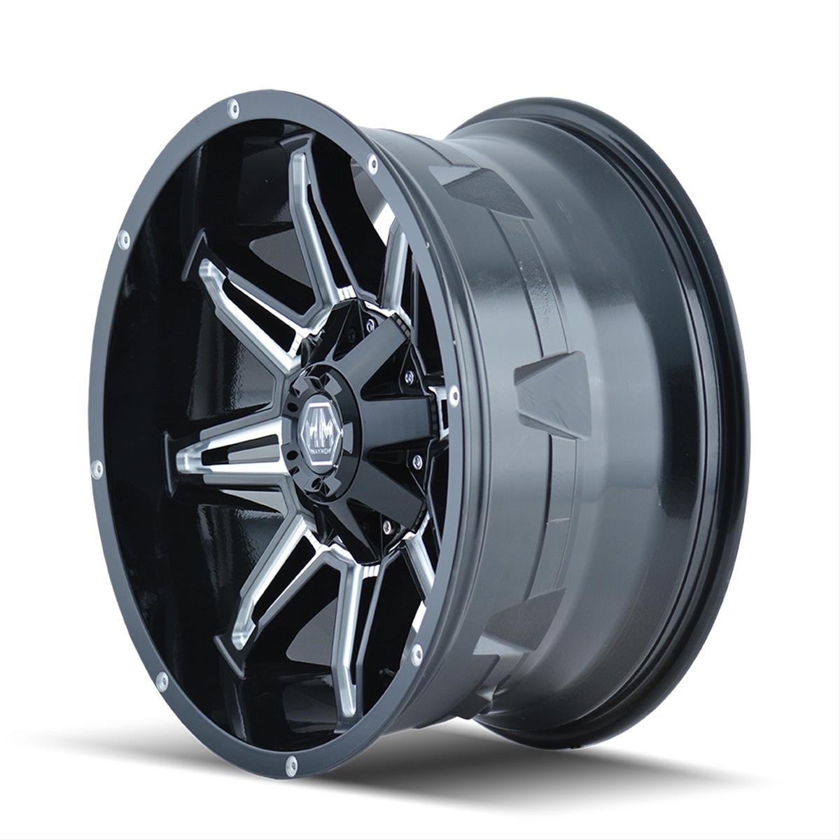 Mayhem Rampage 8090 Series Gloss Black Wheels with Milled Spokes 8090-7937M
