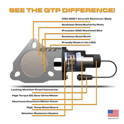 Quick Time Performance Electric Exhaust Cutouts QTEC60